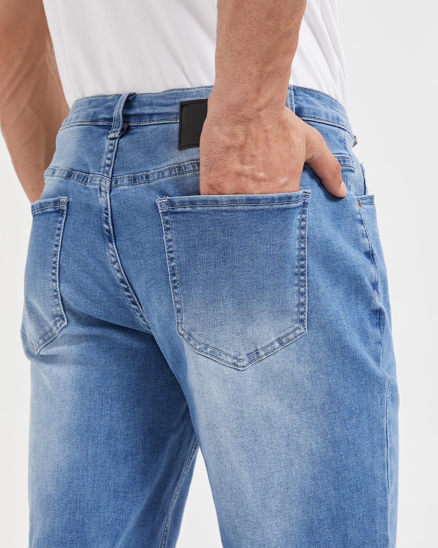 Zylioo 36,34 Inseam Tall Jeans for Men, Extra Long Slim Fit Stretch Denim, Tall Size Pants with 5 Pockets