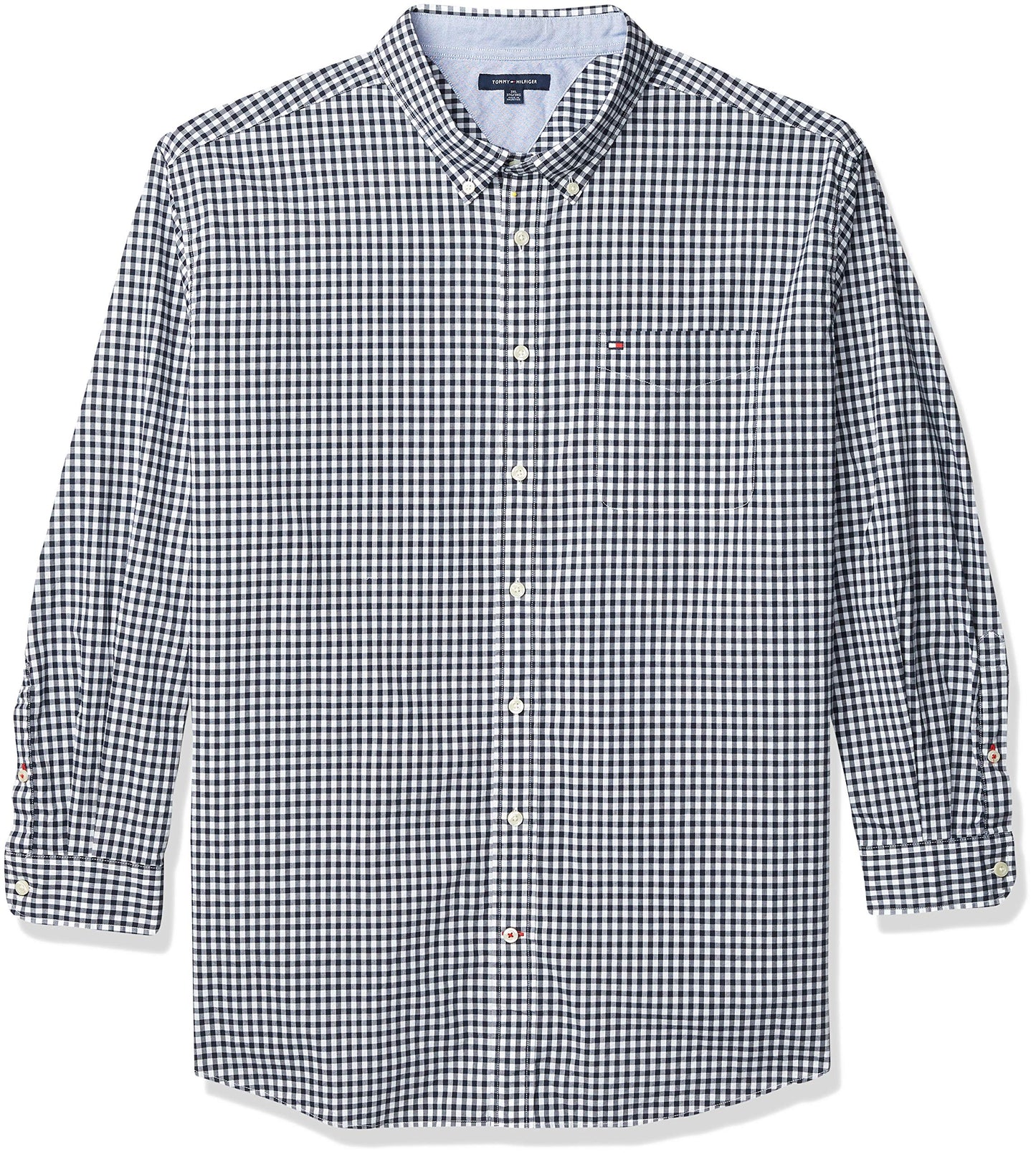 Tommy Hilfiger Men's Big and Tall Long Sleeve Button Down Shirt in Classic Fit