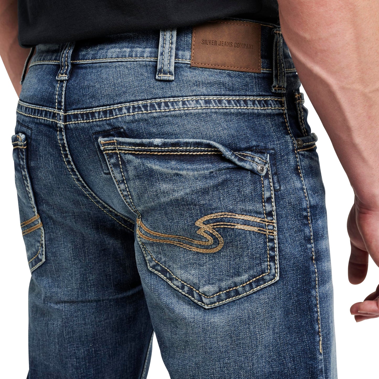 Silver Jeans Co. Men's Zac Relaxed Fit Straight Leg Jeans, Medium Indigo SJB380, 31W x 36L