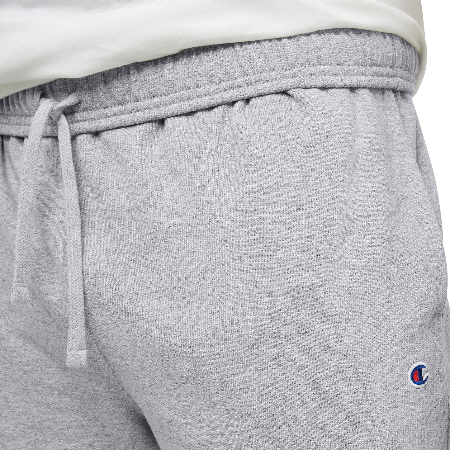 Champion Men's Fleece Joggers, Sweatpants, Standard Fit, Midweight, Script, Available in Regular and Big, Oxford Gray-C Patch Logo, X-Large Tall