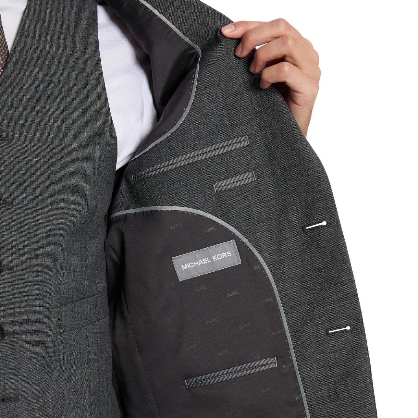 Michael Kors Grey Sharkskin Classic Sport Coats|Grey, 44X