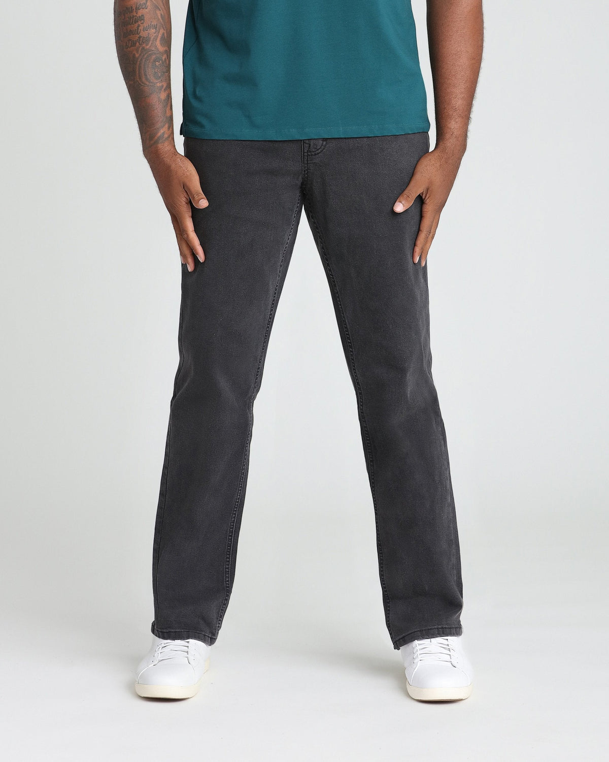 The Perfect Jean Athletic Fit - Steel - Faded Black