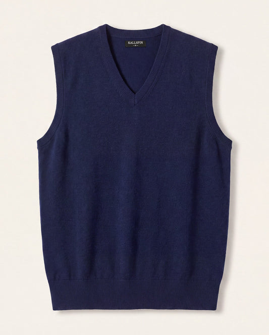 Wool Blend V-Neck Sweater Vest