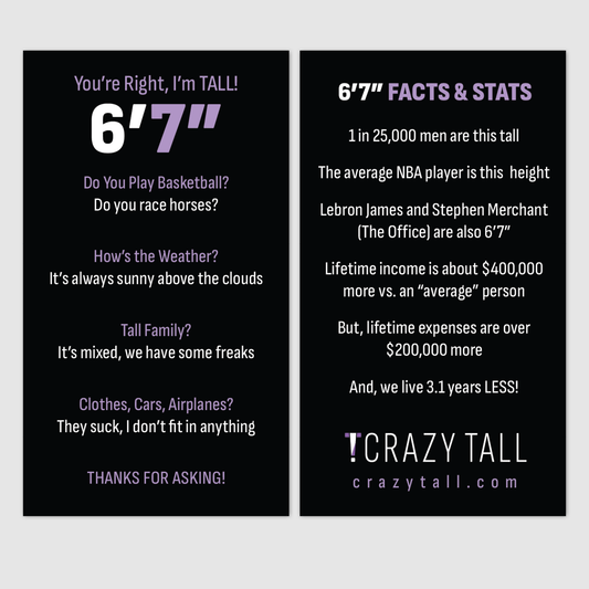 Public Response Cards - Men 6'7"