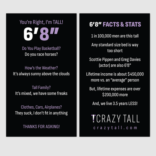 Public Response Cards - Men 6'8"