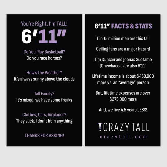 Public Response Cards - Men 6'11"