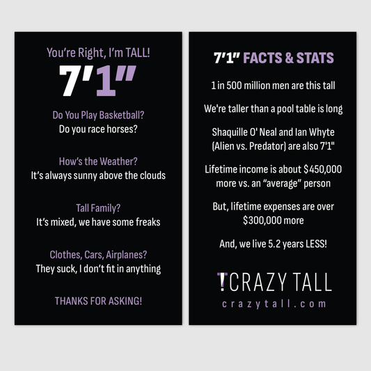 Public Response Cards - Men 7'1"