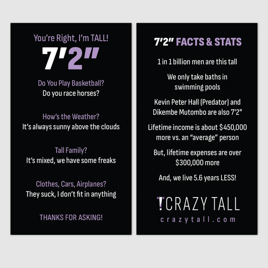 Public Response Cards - Men 7'2"