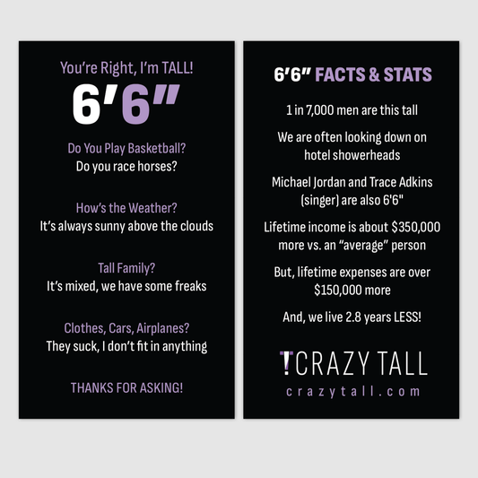Public Response Cards - Men 6'6"