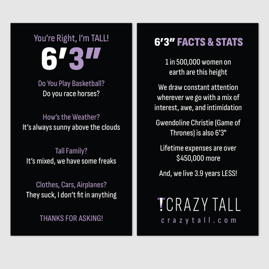 Public Response Cards - Women 6'3"