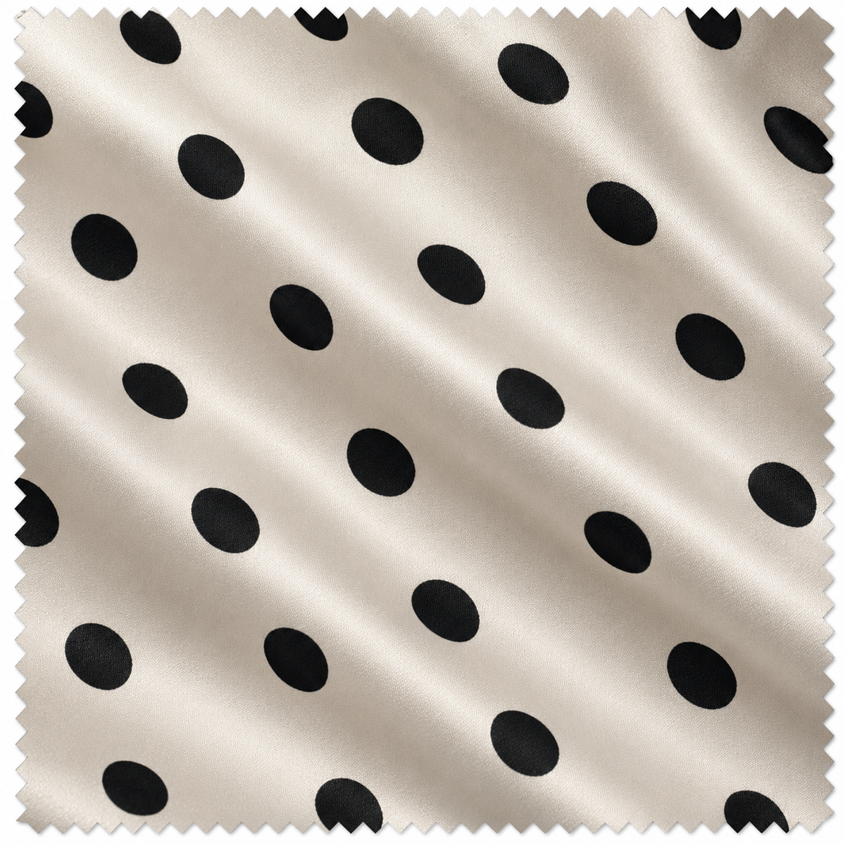 Tall Polka Dot Satin Maxi Skirt - Black Dots on Cream