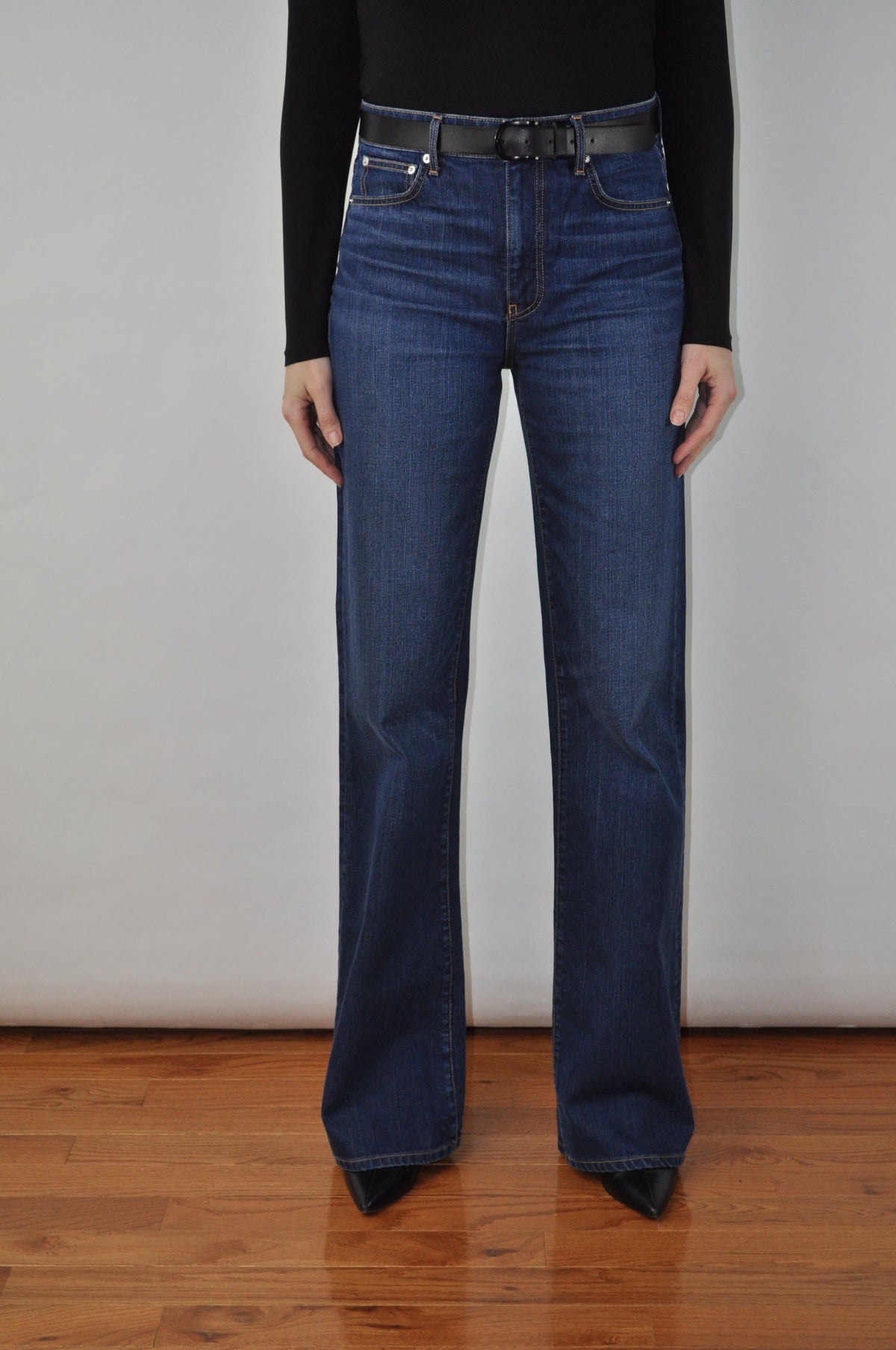 Relaxed Flare Tall Jeans, Dark Feather Wash