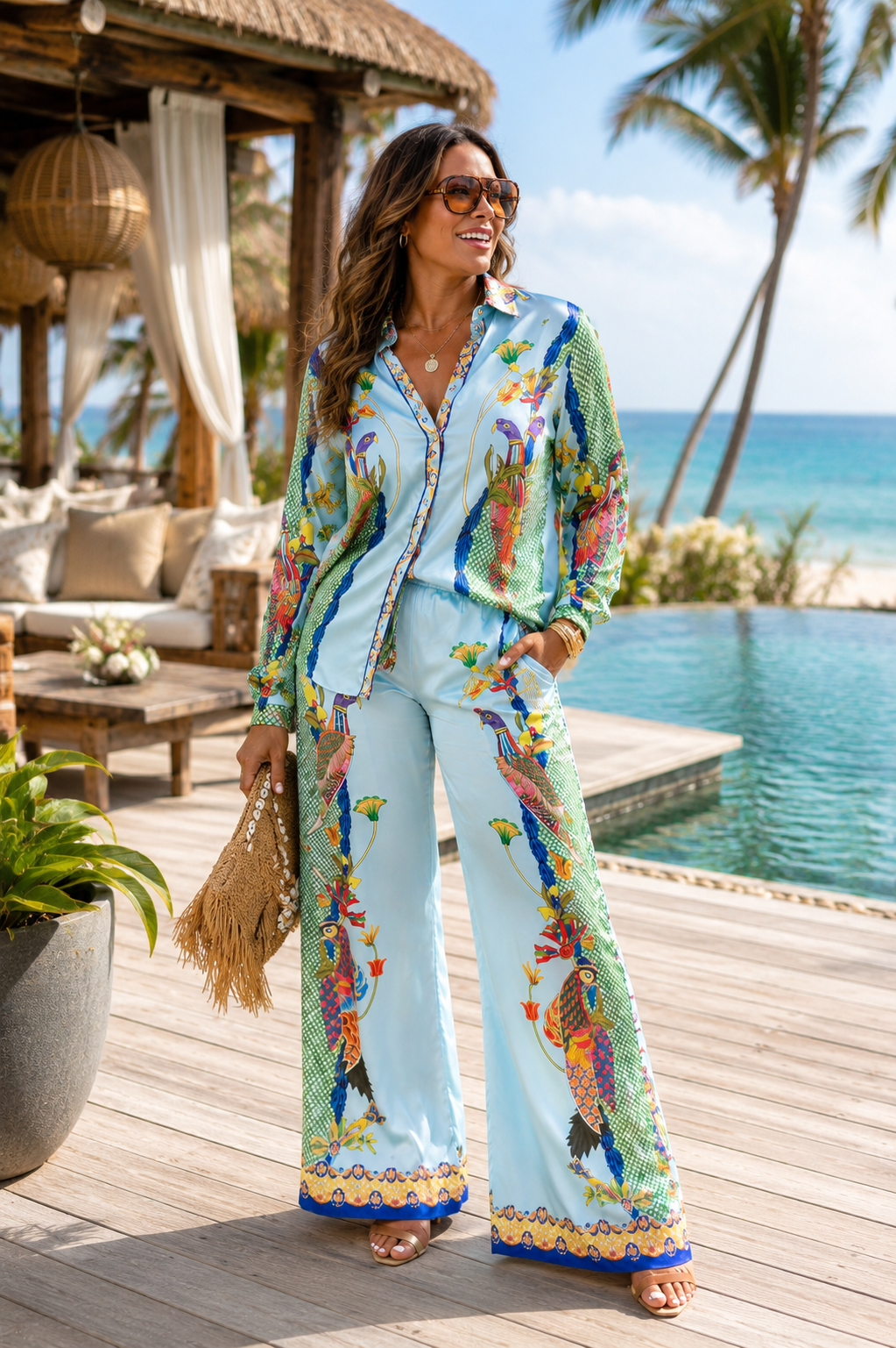 Tall Peacock Paradise Set