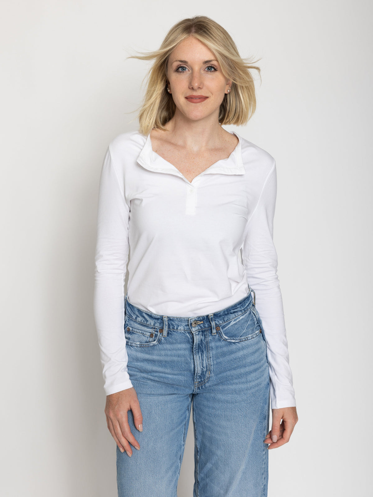 Tall Women’s Long Sleeve Henley Tee