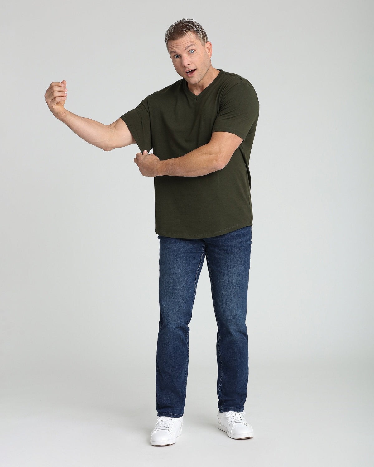 The Perfect Jean Athletic Fit - Admiral - Med Blue