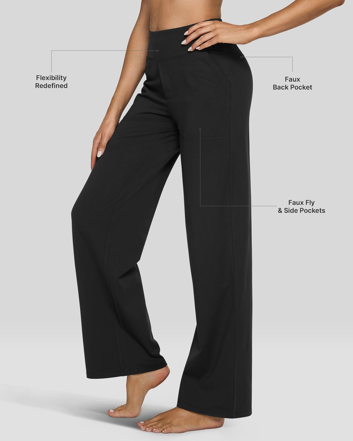 EverGoing Wide Leg Yoga Pants Business Casual
