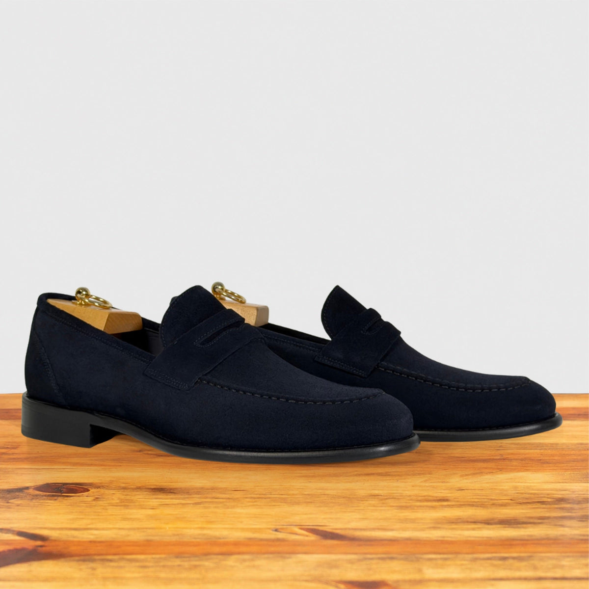 Quero Velour Suede Wholecut Penny Loafer – Calzoleria Toscana