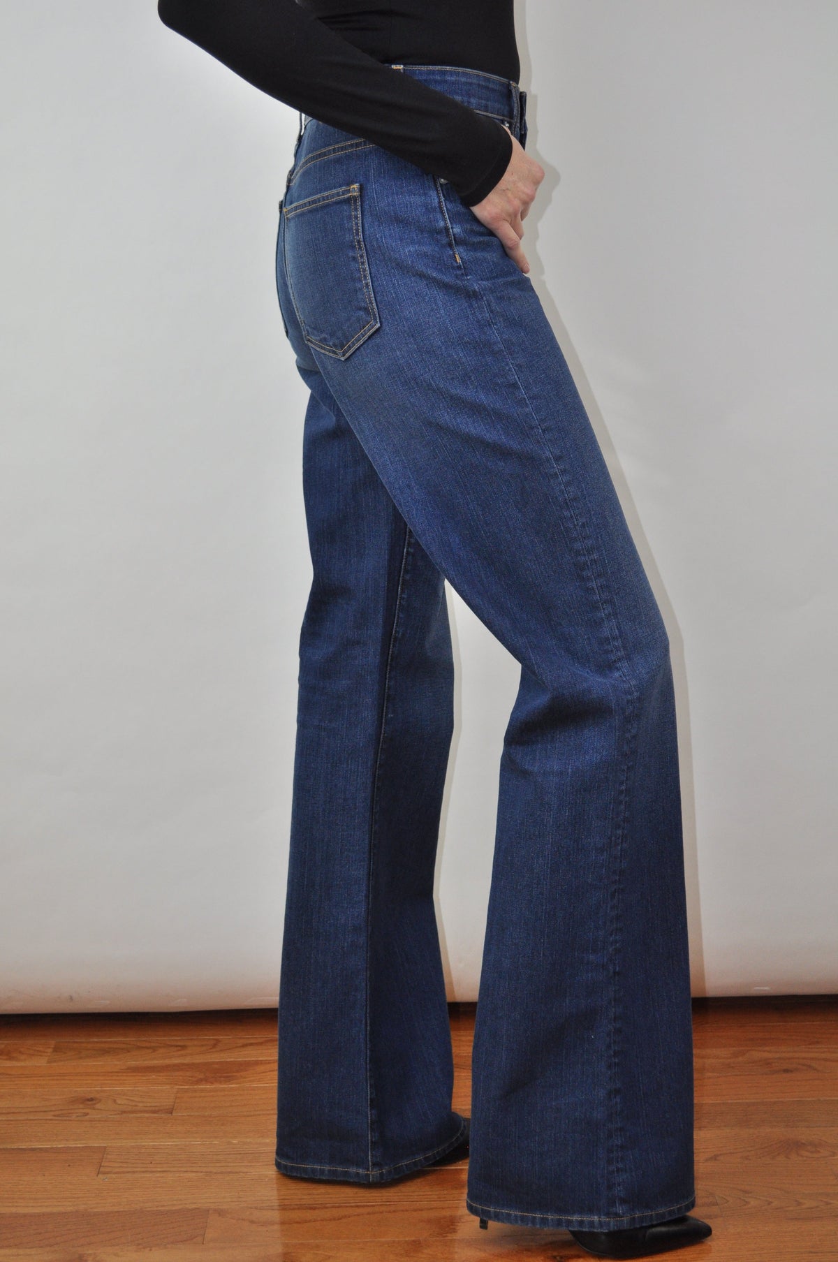Relaxed Flare Tall Jeans, Dark Feather Wash
