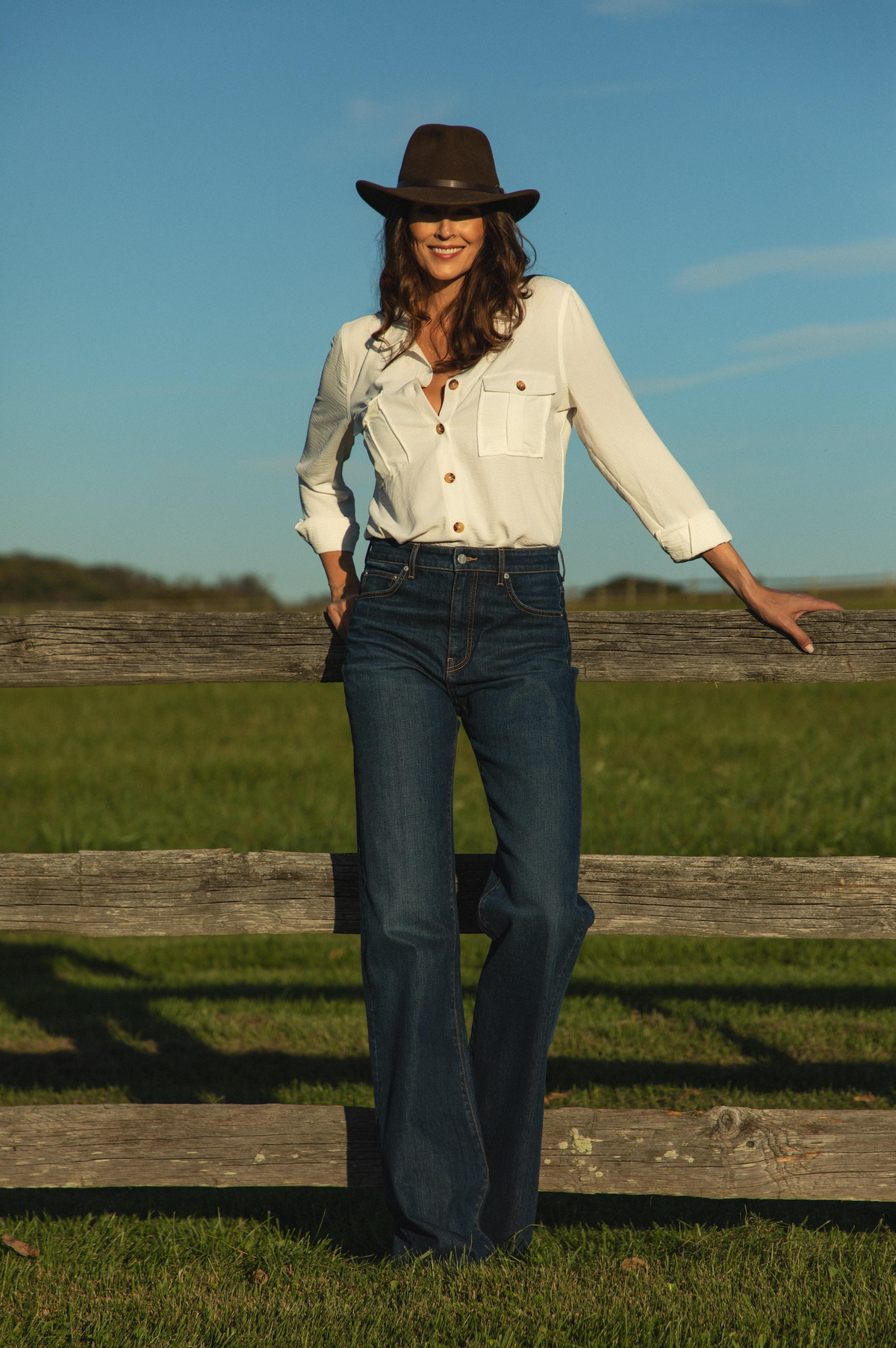 Relaxed Flare Tall Jeans, Dark Feather Wash