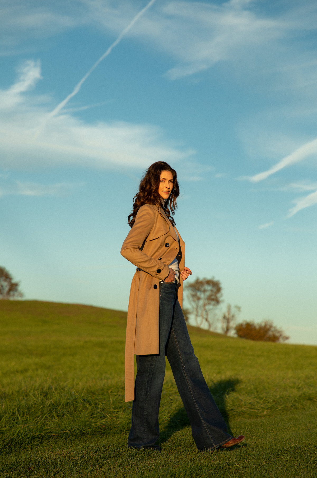 Relaxed Flare Tall Jeans, Dark Feather Wash