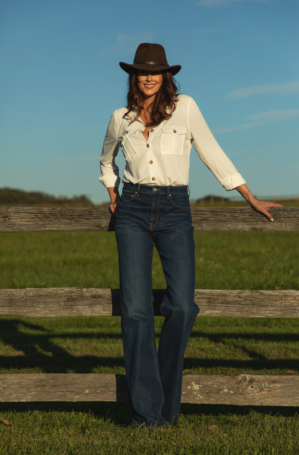 Relaxed Flare Tall Jeans, Dark Feather Wash