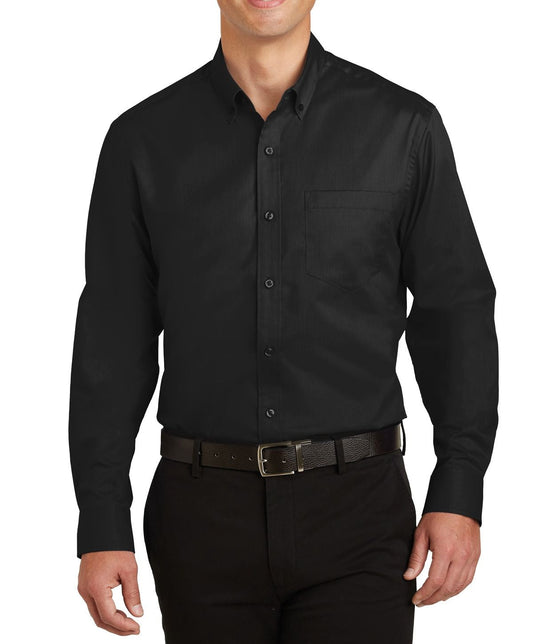 JustBlanks Men's Tall Long Sleeve Superpro Twill Dress Shirt