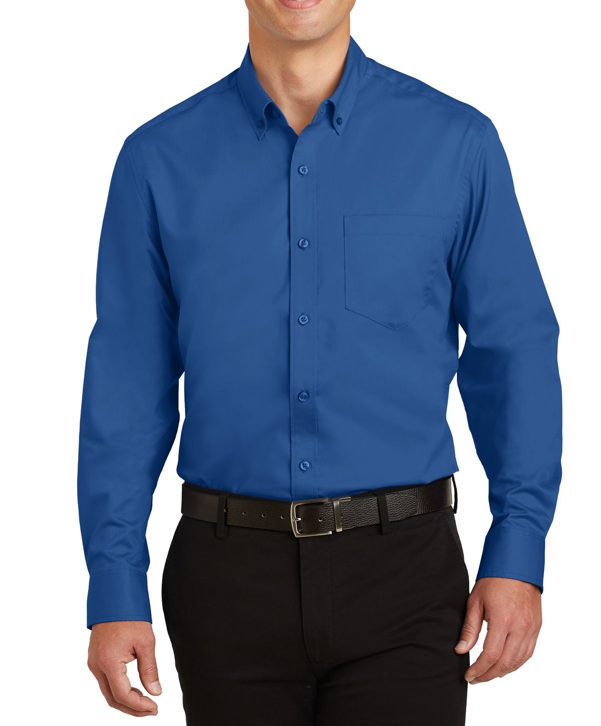 JustBlanks Men's Tall Long Sleeve Superpro Twill Dress Shirt