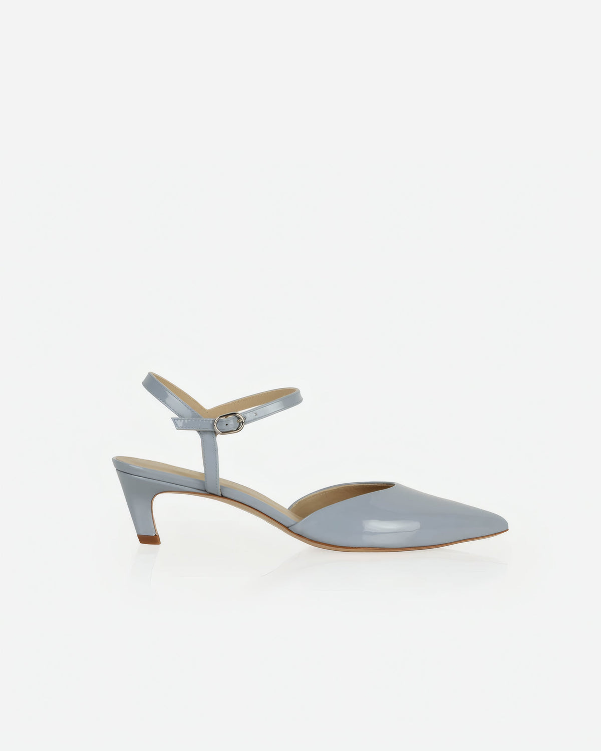 The Claire Kitten Heel Horizon Blue Patent