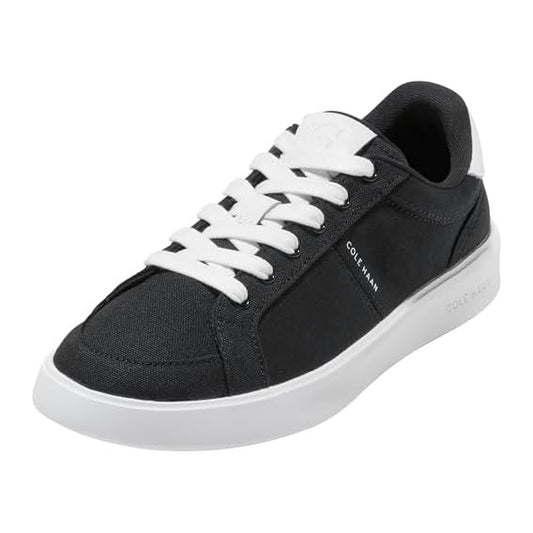 Black Canvas/White Leather