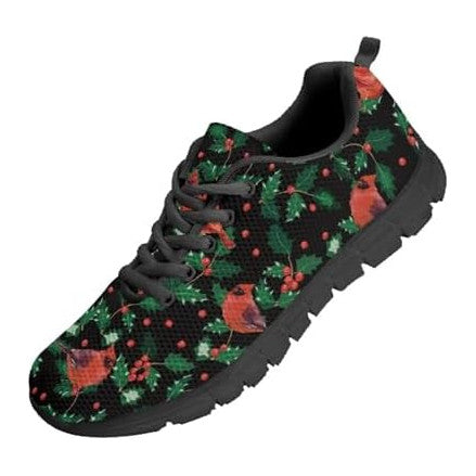 Cute Cardinal Bird Christmas Holly Design
