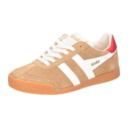 Caramel/Off-white/Deep Red