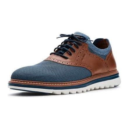 Navy Knit/Cognac Full Grain