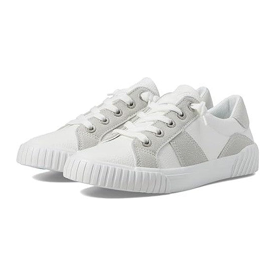 White Tumble/Light Grey Faux Suede
