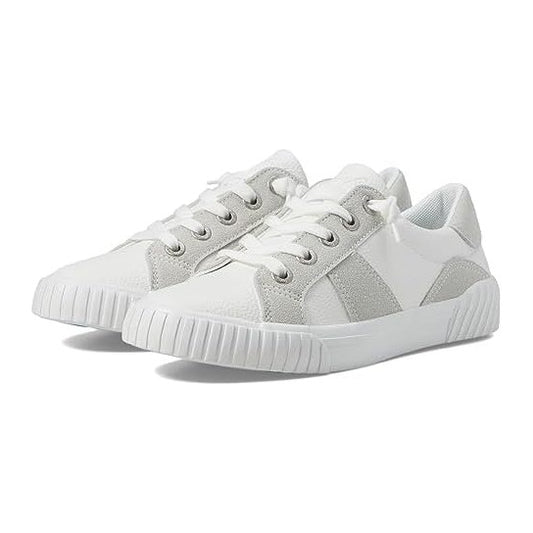 White Tumble/Light Grey Faux Suede
