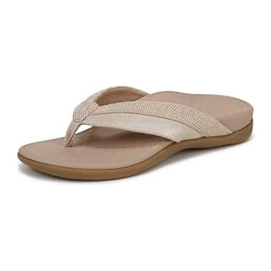 Beige/Gold Leather/Canvas
