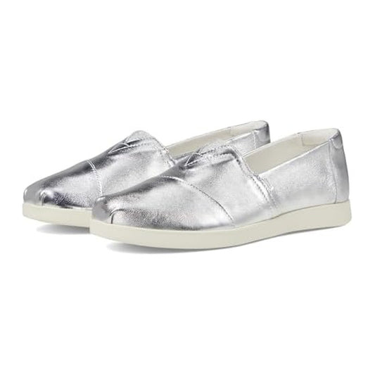 Silver Metallic Nappa Leather