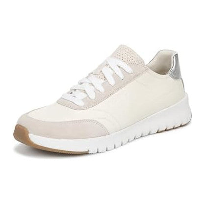 Ivory/Silver Leather and Suede
