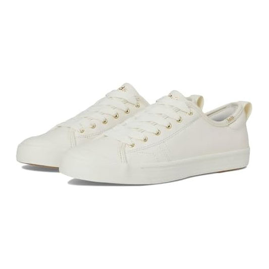 Egret/Gold Leather