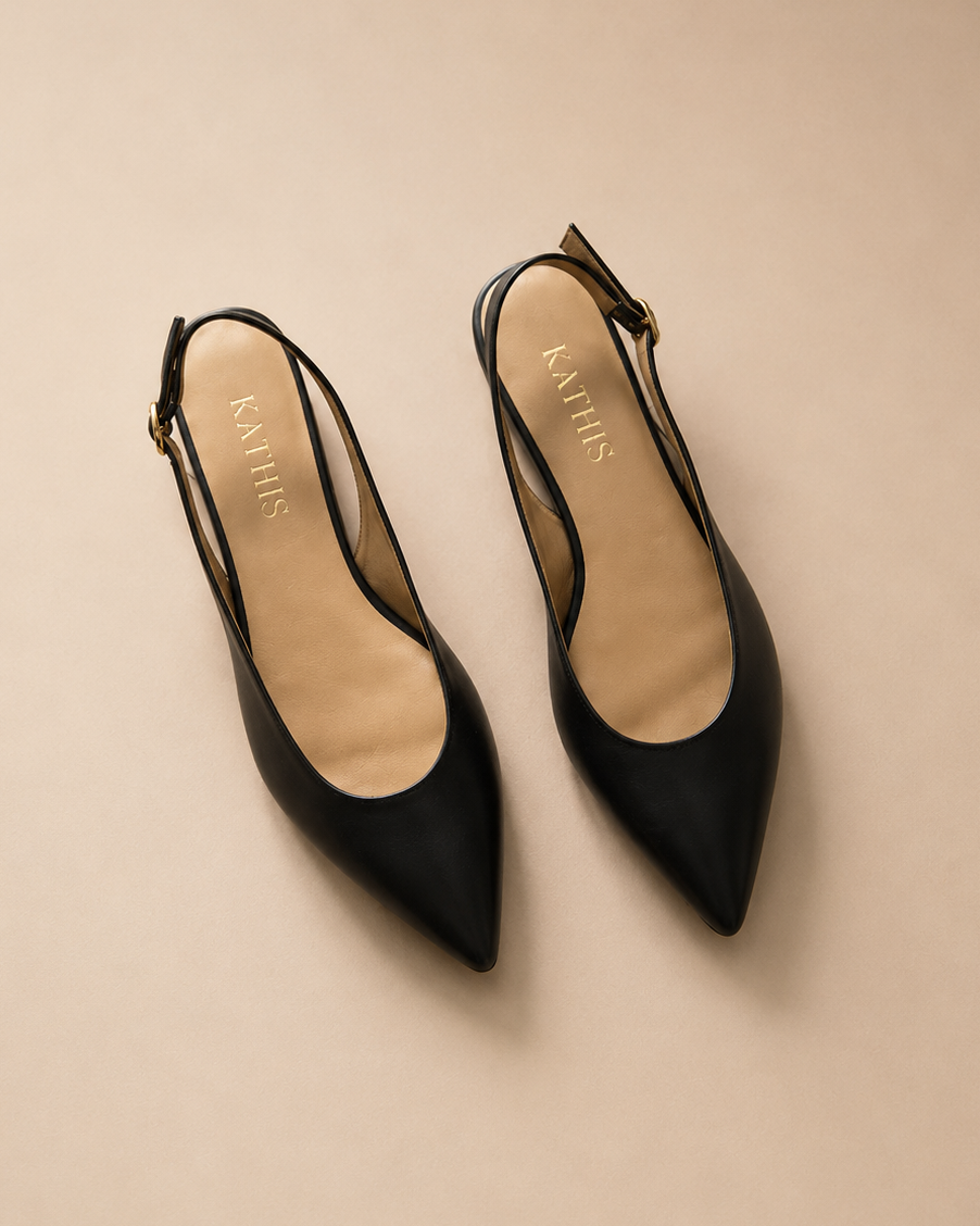 No.06 Slingback Ballerinas Schwarz